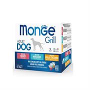 Monge Grill Dog Multi Box Adult Manzo, Merluzzo Pollo e Tacchino 12x