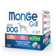 Monge Grill Dog Multi Box Adult Salmone Maiale, Agnello Ortaggi 12x