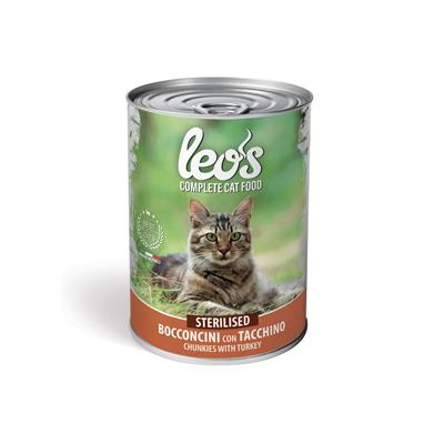 Leo's Gatto Bocconcini Sterilized con Tacchino 415 g
