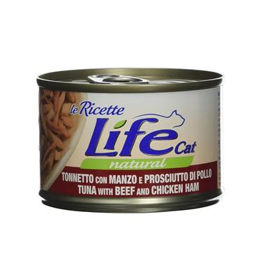 Life Cat Le Ricette Tonnetto con Manzo e Prosiutto di Pollo 150 g