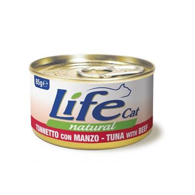 Life Cat Natural Tonnetto con Manzo 85 g