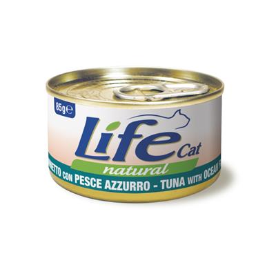 Life Cat Natural Tonnetto con Pesce Azzurro 85 g