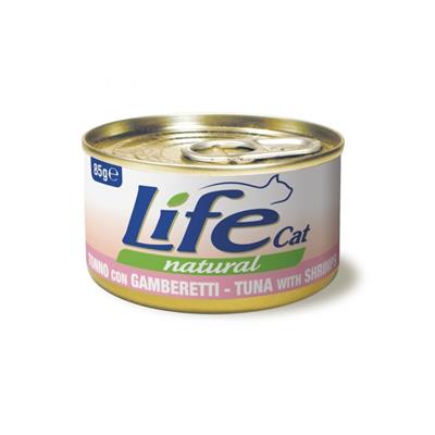 Life Cat Natural Tonno con Gamberetti 85 g