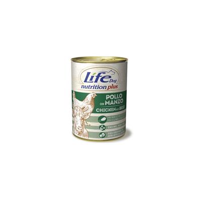 Life Dog Nutrition Plus con Pollo e Manzo 400 g