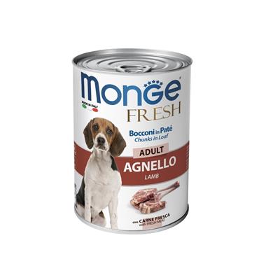 Monge Fresh Dog Bocconi in Paté Con Agnello 400 g