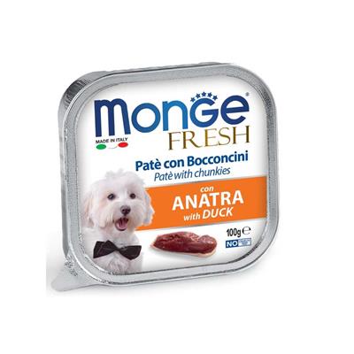 Monge Fresh Dog Paté e Bocconcini Anatra 100 g