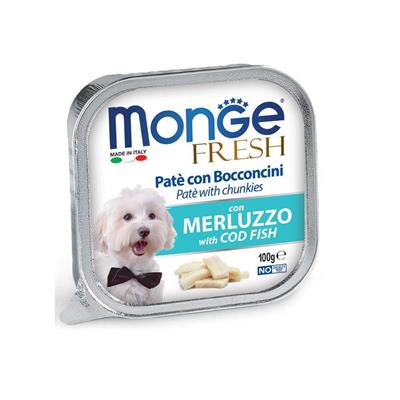 Monge Fresh Dog Paté e Bocconcini Merluzzo 100 g