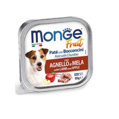 Monge Fruit Dog Paté e Bocconcini Agnello e Mela 100 g