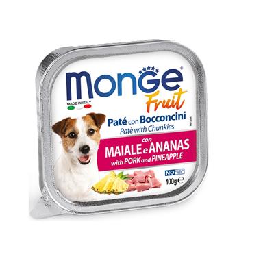 Monge Fruit Dog Paté e Bocconcini Maiale e Ananas 100 g