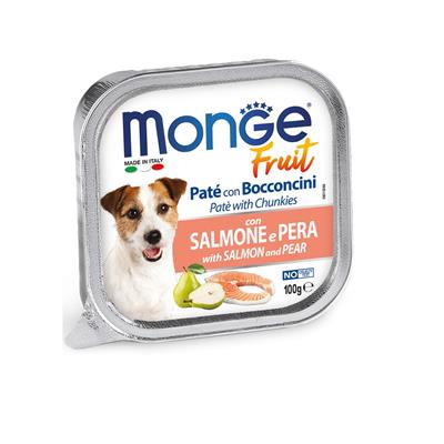 Monge Fruit Dog Paté e Bocconcini Salmone e Pera 100 g
