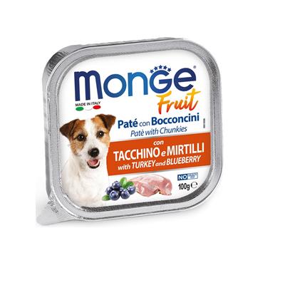 Monge Fruit Dog Paté e Bocconcini Tacchino e Mirtilli 100 g