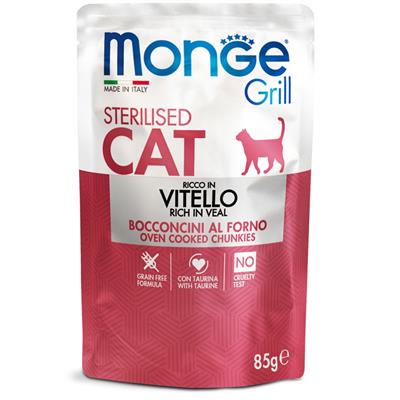 Monge Grill Cat Bocconcini in Jelly Vitello – Sterilized 85 g