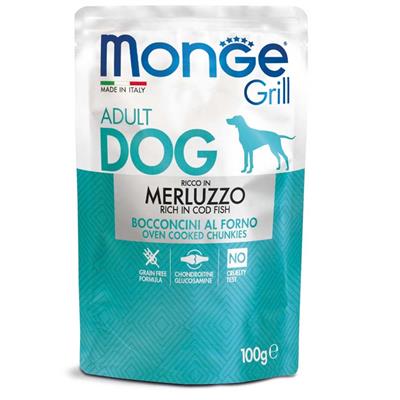Monge Grill Dog Bocconcini in Jelly Merluzzo 100 g