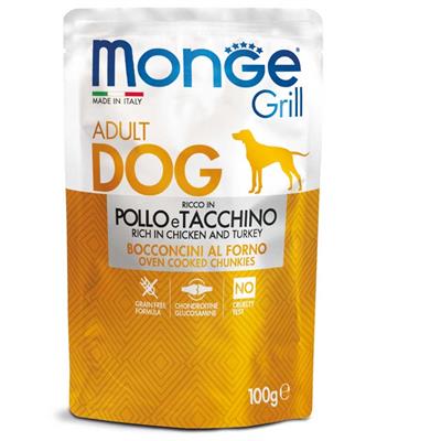 Monge Grill Dog Bocconcini in Jelly Pollo e Tacchino 100 g