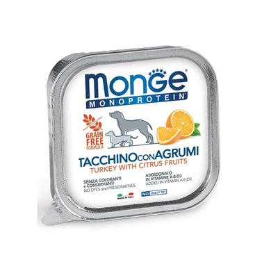 Monge Monoprotein Fruits Dog Patè Tacchino con Agrumi 150 g