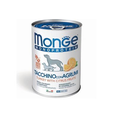 Monge Monoprotein Fruits Dog Patè Tacchino con Agrumi 400 g