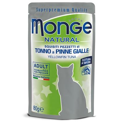 Monge Natural Cat Buste Tonno a Pinne Gialle 80 g