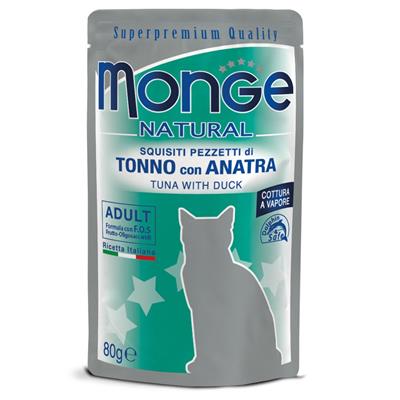 Monge Natural Cat Buste Tonno con Anatra 80 g