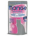 Monge Natural Cat Buste Tonno con Gamberi 80 g