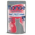 Monge Natural Cat Buste Tonno con Pollo e Gamberi 80 g