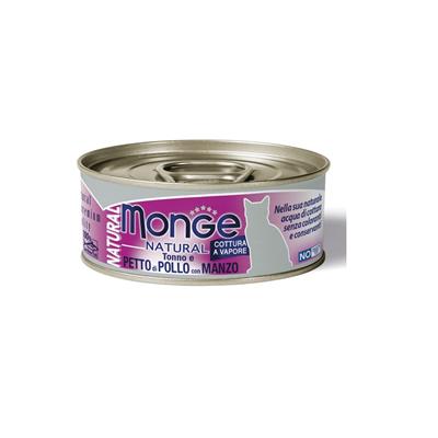 Monge Natural Cat Tonno con Petto di Pollo e Manzo 80 g