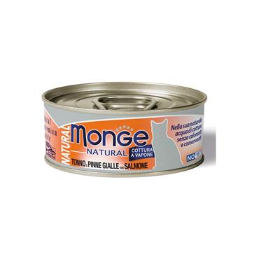 Monge Natural Cat Tonno a Pinne Gialle e Salmone 80 g