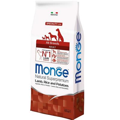Monge Superpremium Cane AllBreed Adult Agnello, Riso e Patate 12 kg