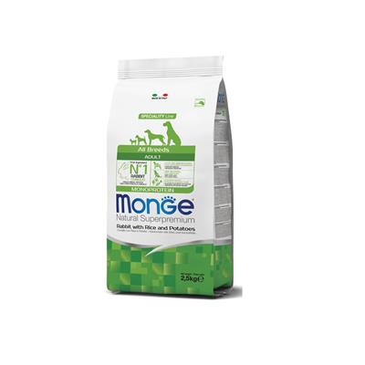 Monge Superpremium Cane AllBreed Adult Coniglio, Riso e Patate 2,5kg