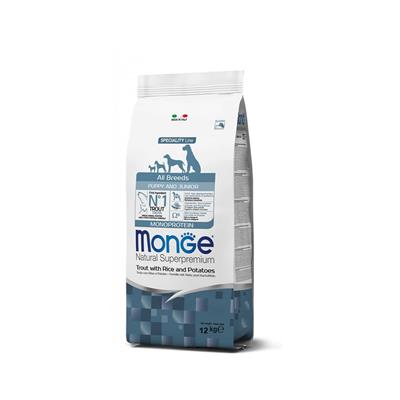 Monge Superpremium Cane AllBreed Puppy&Junior Trota e Riso 12 kg