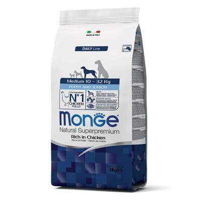 Monge Superpremium Cane Medium Puppy&Junior 3 kg