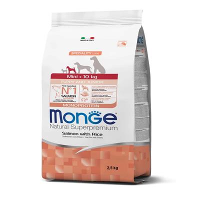 Monge Superpremium Cane Mini Puppy&Junior Salmone e Riso 2,5 kg