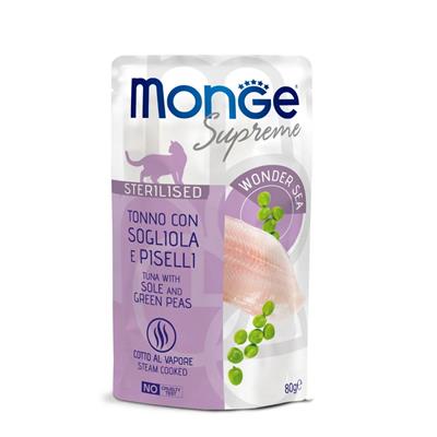 Monge Supreme Cat Buste Sterilised Tonno Sogliola e Piselli 80 g