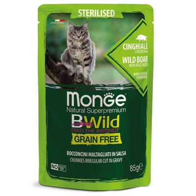Monge BWild Cat Sterilised Bocconcini Cinghiale e Ortaggi 85 g