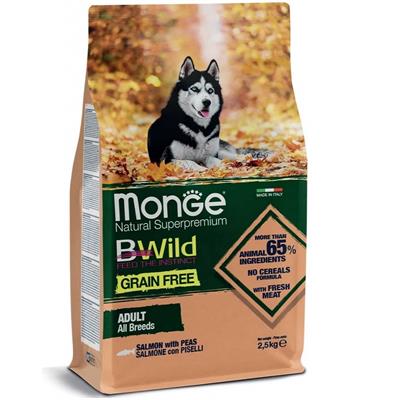 Monge BWild Grain Free Adult AllBreed Salmone e Piselli 2,5 kg