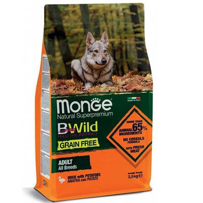 Monge BWild Grain Free Adult AllBreed Anatra e Patate 2,5 kg