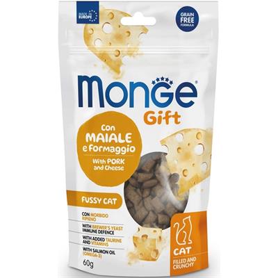 Monge Gift Filled and Crunchy Cat Maiale 60 g