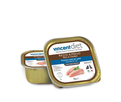 Vincent Diet Cat Patè Pollo 90 g