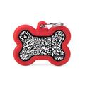 Medaglietta Hushtag PLUS QR Code Osso Rosso
