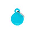 Medaglietta Basic Cerchio Piccolo 2,1x2,8cm Alluminio Celeste