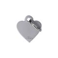 Medaglietta Basic Cuore Piccolo 2,8x2,5cm Alluminio Grigio