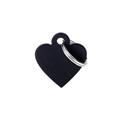 Medaglietta Basic Cuore Piccolo 2,8x2,5cm Alluminio Nero
