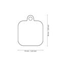 Medaglietta Hustag Alluminio Viola Con Gomma Viola Quadrato 3,1x3,8c