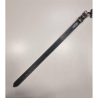 Collare Cuoio Con Fodera Salvapelo 16x45 cm Nero