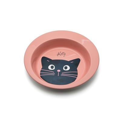 Ciotola per Gatti Kitty in Acciaio Inox Smaltato Rosa