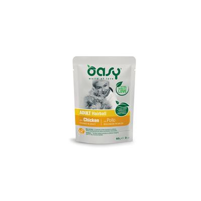 Oasy Gatto Bocconcini in Salsa Hairball Pollo 85 g