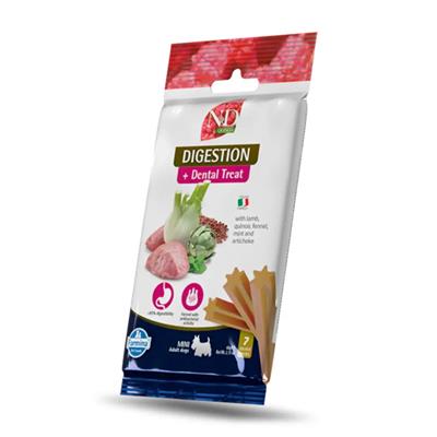 Farmina N&D Snack Dental Treat Digestion, Quinoa e Agnello 7 pz 60 g