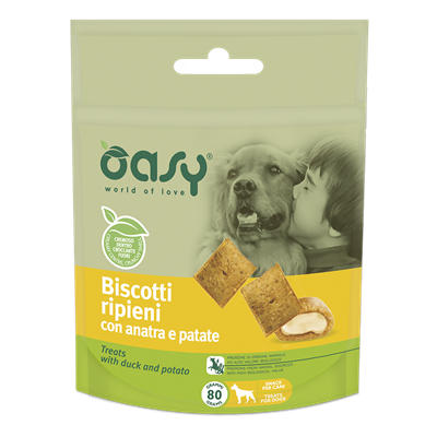Oasy Biscotti Ripieni Cani Anatra e Patate 70 g