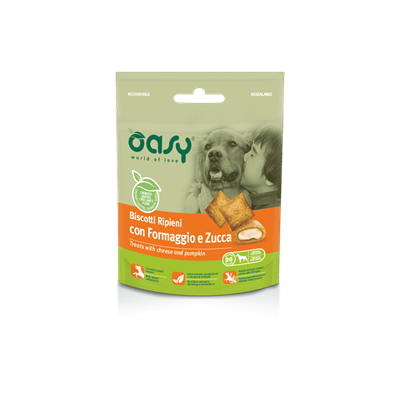 Oasy Biscotti Ripieni Cani Formaggio e Zucca 70 g
