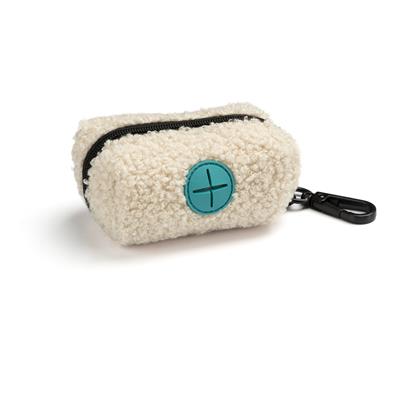 Dispenser Porta Sacchetti Tessuto Teddy Bianco