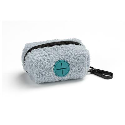 Dispenser Porta Sacchetti Tessuto Teddy Celeste